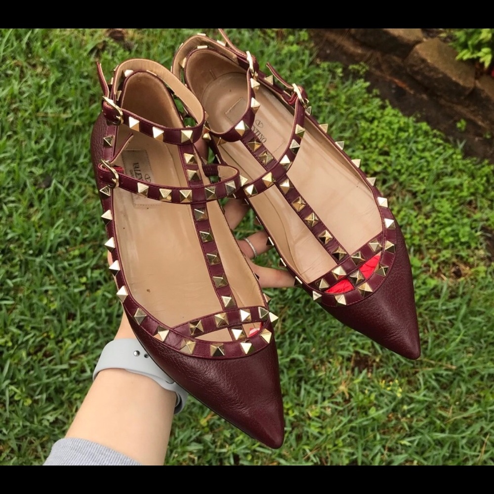 Valentino Rockstud Caged Flats